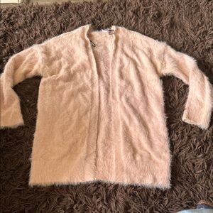 Pastel super soft open pink cardigan size small
